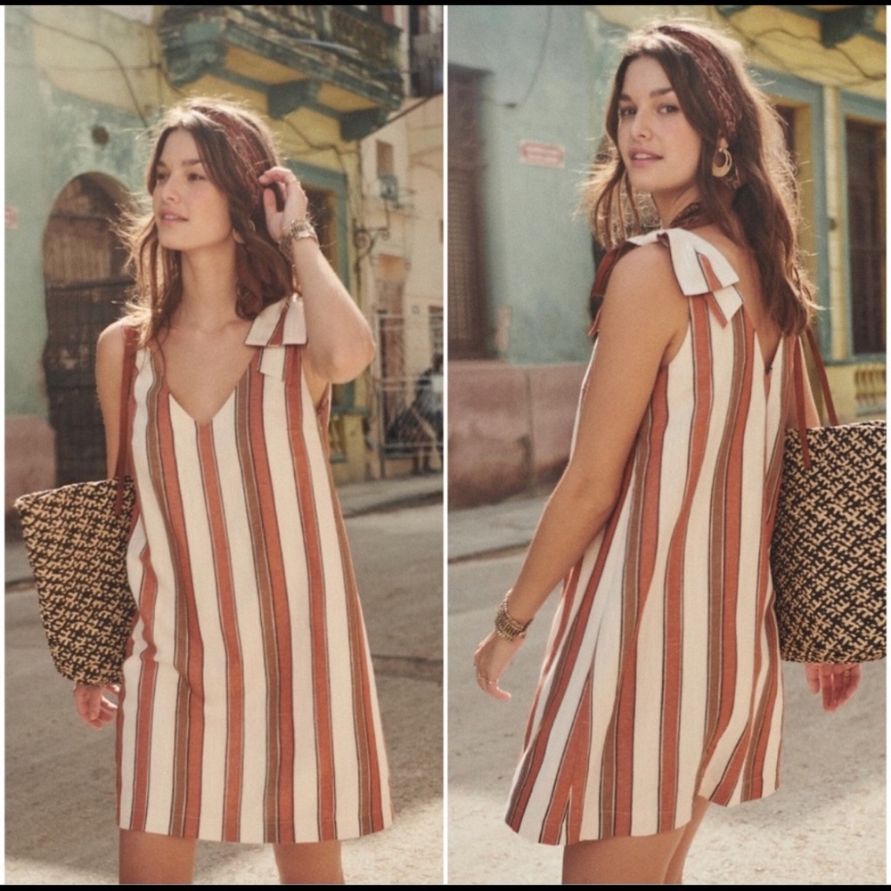 NWT Sézane Robe Pauline Striped Dress size US 6
